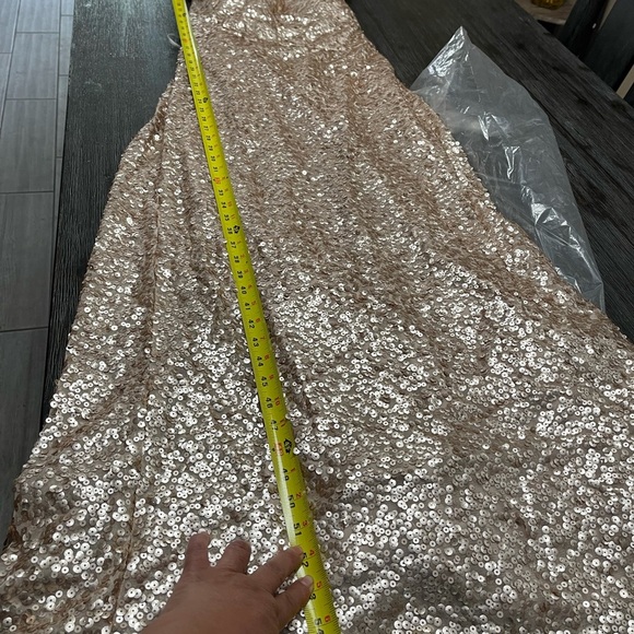 Dressy collection sequin Rose gold dress size 14 - Picture 14 of 16